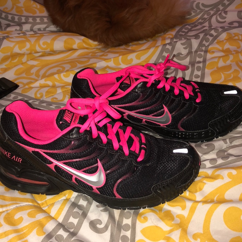 Black and pink Nike Air